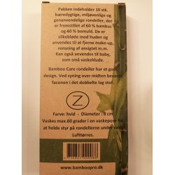 Rondeller i bambus og bomuld. Genanvendelige og vaskbare