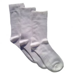 Bambus strmper 3 par, hvid str. 42-46